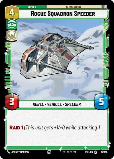 Rogue Squadron Speeder 17 104 (IBH) #17/104 Special (Near Mint) Intro Battle: Hoth Star Wars: Unlimited: 2025