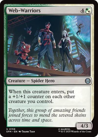 Web-Warriors (SPM) #159 Uncommon (Lightly Played) Marvel's Spider-Man Magic: The Gathering: 2025