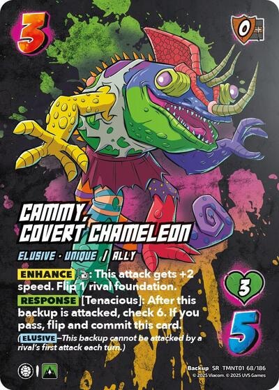 Cammy, Covert Chameleon (TMNT) #TMNT01 68/186 Secret Rare (Foil Near Mint) Teenage Mutant Ninja Turtles UniVersus: 2025
