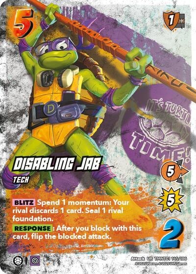 Disabling Jab (TMNT) #TMNT01 145/186 Ultra Rare (Foil Near Mint) Teenage Mutant Ninja Turtles UniVersus: 2025