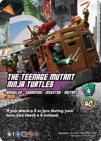 The Teenage Mutant Ninja Turtles (Alternate Art) (211) (TMNT) #TMNT01 211/186 CH-C-ALT (Foil Near Mint) Teenage Mutant Ninja Turtles UniVersus: 2025
