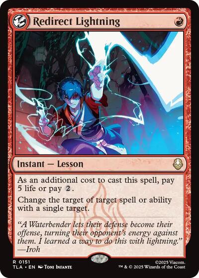 Redirect Lightning (TLA) #151 Rare Avatar: The Last Airbender Magic: The Gathering: 2025