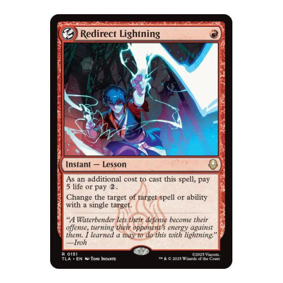 Redirect Lightning (TLA) #151 Rare (Foil Near Mint) Avatar: The Last Airbender Magic: The Gathering: 2025