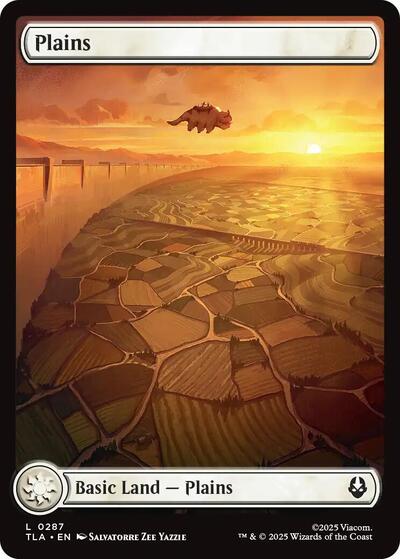 Plains 0287 (TLA) #287 Land (Lightly Played) Avatar: The Last Airbender Magic: The Gathering: 2025