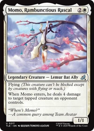 Momo Rambunctious Rascal 0217 (TLE) #217 Uncommon Avatar: The Last Airbender: Eternal-Legal Magic: The Gathering: 2025