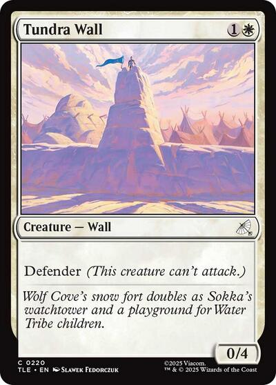 Tundra Wall 0220 (TLE) #220 Common (Foil Lightly Played) Avatar: The Last Airbender: Eternal-Legal Magic: The Gathering: 2025