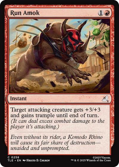 Run Amok 0258 (TLE) #258 Common (Near Mint) Avatar: The Last Airbender: Eternal-Legal Magic: The Gathering: 2025