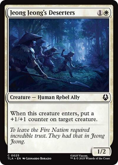 Jeong Jeongs Deserters (TLA) #25 Common Avatar: The Last Airbender Magic: The Gathering: 2025