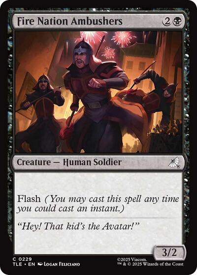 Fire Nation Ambushers (TLE) #229 Common Avatar: The Last Airbender: Eternal-Legal Magic: The Gathering: 2025
