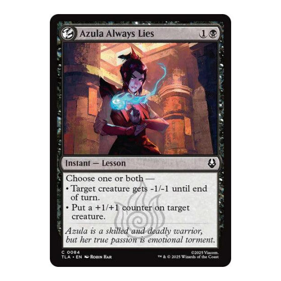 Azula Always Lies (TLA) #84 Common Avatar: The Last Airbender Magic: The Gathering: 2025