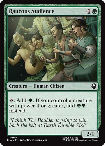 Raucous Audience (TLA) #190 Common Avatar: The Last Airbender Magic: The Gathering: 2025