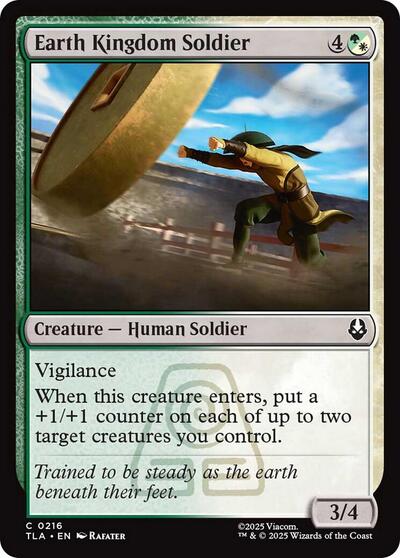 Earth Kingdom Soldier (TLA) #216 Common Avatar: The Last Airbender Magic: The Gathering: 2025