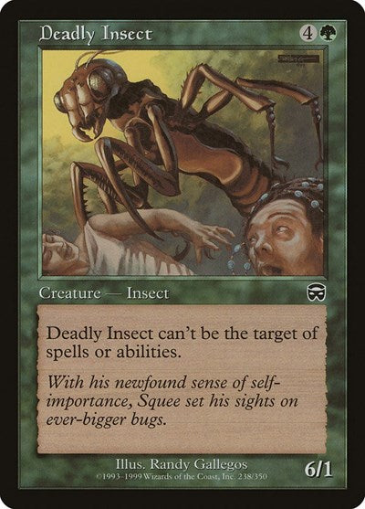 Deadly Insect (MMQ) #238 Common (Lightly Played) Mercadian Masques Magic: The Gathering: 1999