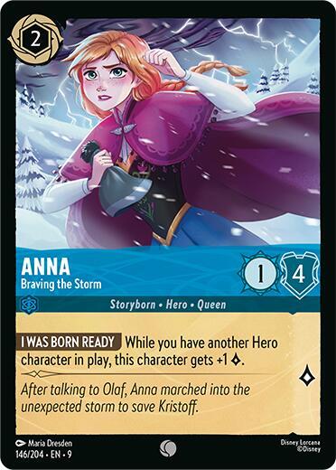 Anna - Braving the Storm (9) #146/204 Common (Near Mint) Fabled Disney Lorcana: 2025