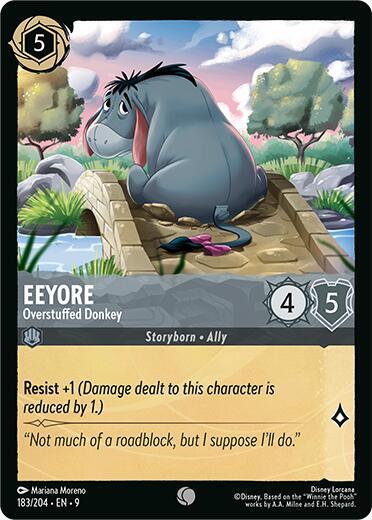 Eeyore - Overstuffed Donkey (9) #183/204 Common (Near Mint) Fabled Disney Lorcana: 2025