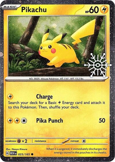 Pikachu - 025/165 (Holiday Calendar) (MCAP) #025/165 Common (Holofoil Near Mint) Miscellaneous Cards & Products Pokemon: 2026