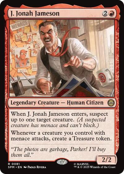 J. Jonah Jameson (SPM) #81 Rare (Lightly Played) Marvel's Spider-Man Magic: The Gathering: 2025