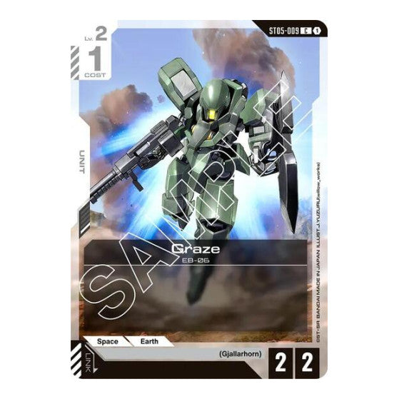 Graze (ST05) #ST05-009 Common (Lightly Played) Starter Deck 05: Iron Bloom Gundam Card Game: 2025