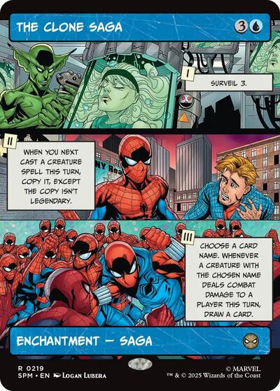 The Clone Saga (Borderless) (SPM) #219 Rare (Lightly Played) Marvel's Spider-Man Magic: The Gathering: 2025