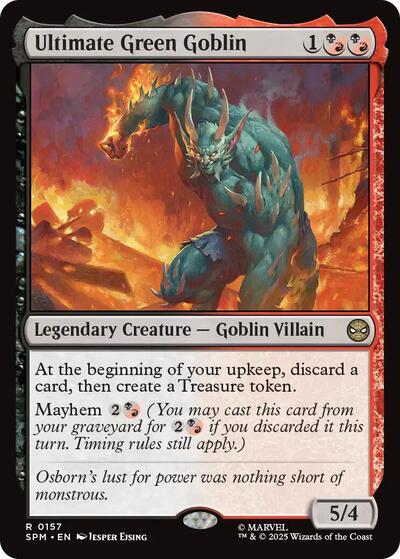 Ultimate Green Goblin (SPM) #157 Rare (Lightly Played) Marvel's Spider-Man Magic: The Gathering: 2025