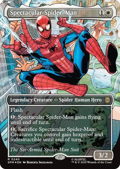 Spectacular Spider-Man (0240) (Borderless) (Textured Foil) (SPM) #240 Rare (Foil Near Mint) Marvel's Spider-Man Magic: The Gathering: 2025