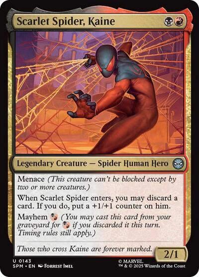 Scarlet Spider, Kaine (SPM) #143 Uncommon (Lightly Played) Marvel's Spider-Man Magic: The Gathering: 2025