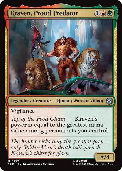 Kraven, Proud Predator (SPM) #132 Uncommon (Lightly Played) Marvel's Spider-Man Magic: The Gathering: 2025