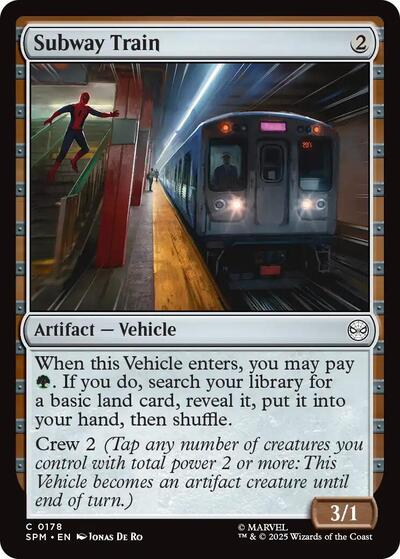 Subway Train (SPM) #178 Common (Lightly Played) Marvel's Spider-Man Magic: The Gathering: 2025