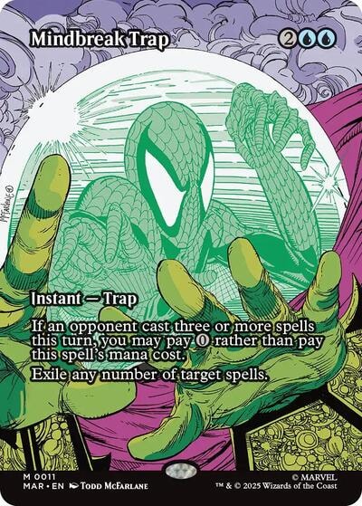 Mindbreak Trap Borderless (MAR) #11 Mythic Rare (Near Mint) Marvel Universe Eternal-Legal Magic: The Gathering: 2025