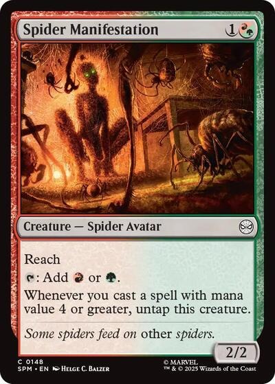 Spider Manifestation (SPM) #148 Common (Lightly Played) Marvel's Spider-Man Magic: The Gathering: 2025
