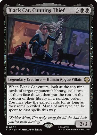 Black Cat, Cunning Thief (SPM) #52 Rare Marvel's Spider-Man Magic: The Gathering: 2025