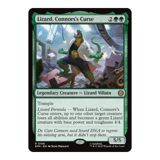 Lizard, Connors's Curse (SPM) #106 Rare (Near Mint) Marvel's Spider-Man Magic: The Gathering: 2025