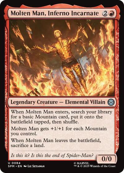 Molten Man, Inferno Incarnate (SPM) #84 Uncommon (Lightly Played) Marvel's Spider-Man Magic: The Gathering: 2025