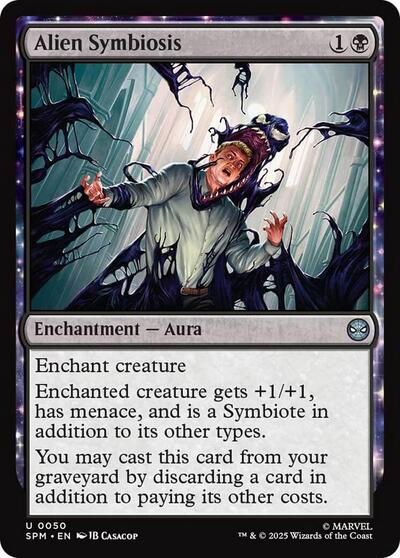 Alien Symbiosis (SPM) #50 Uncommon (Lightly Played) Marvel's Spider-Man Magic: The Gathering: 2025