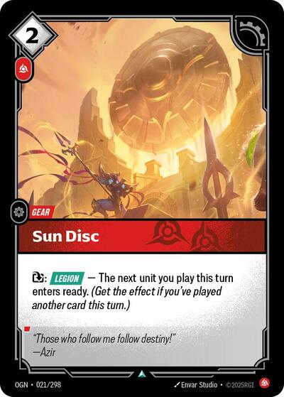 Sun Disc (OGN) #021/298 Uncommon (Near Mint) Origins Riftbound: League of Legends Trading Card Game: 2025