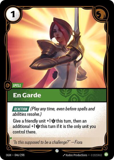 En Garde (OGN) #046/298 Common (Near Mint) Origins Riftbound: League of Legends Trading Card Game: 2025