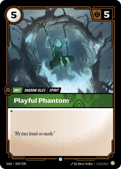 Playful Phantom (OGN) #049/298 Common (Near Mint) Origins Riftbound: League of Legends Trading Card Game: 2025