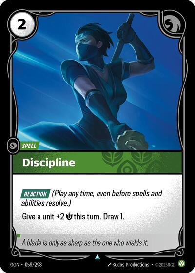 Discipline (OGN) #058/298 Uncommon Origins Riftbound: League of Legends Trading Card Game: 2025