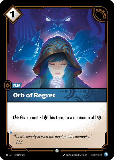 Orb of Regret (OGN) #090/298 Common (Near Mint) Origins Riftbound: League of Legends Trading Card Game: 2025