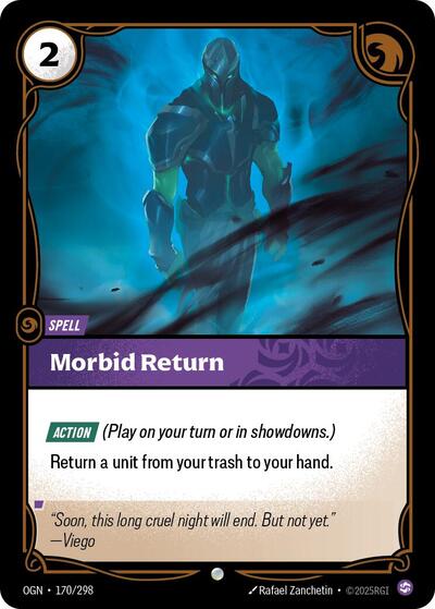 Morbid Return (OGN) #170/298 Common (Near Mint) Origins Riftbound: League of Legends Trading Card Game: 2025