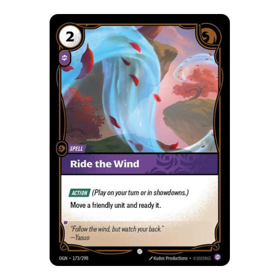 Ride The Wind (OGN) #173/298 Common (Near Mint) Origins Riftbound: League of Legends Trading Card Game: 2025