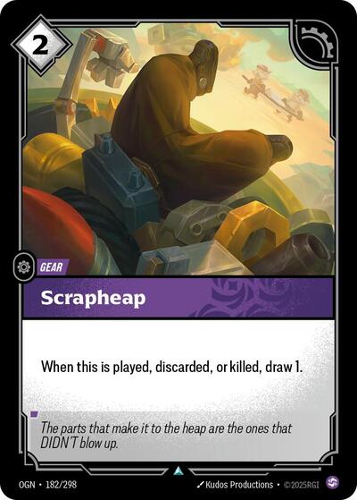 2025 Riftbound League of Legends Trading Card Game: Origins (OGN) - Scrapheap (#182/298, Uncommon) (Near Mint)
