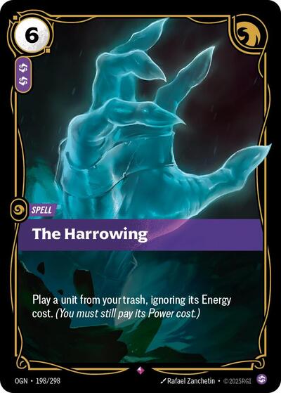 The Harrowing (OGN) #198/298 Rare (Foil Near Mint) Origins Riftbound: League of Legends Trading Card Game: 2025