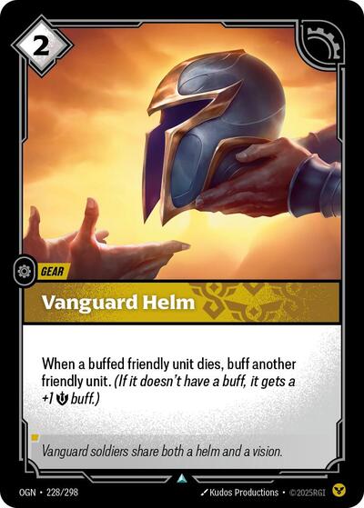 Vanguard Helm (OGN) #228/298 Uncommon (Near Mint) Origins Riftbound: League of Legends Trading Card Game: 2025
