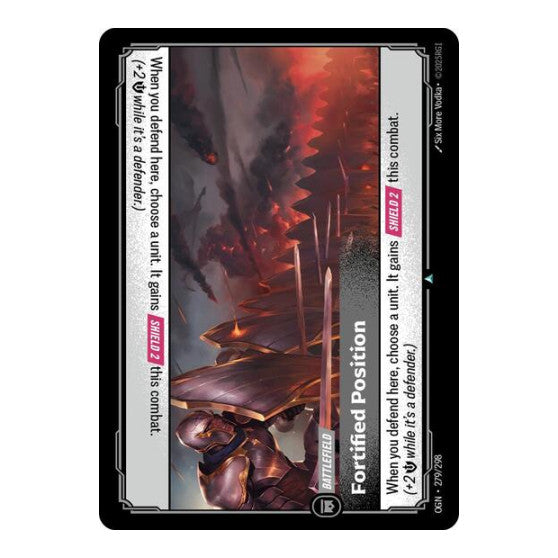 Fortified Position (OGN) #279/298 Uncommon (Near Mint) Origins Riftbound: League of Legends Trading Card Game: 2025
