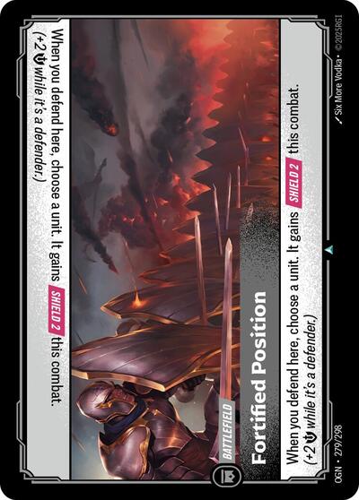 Fortified Position (OGN) #279/298 Uncommon (Near Mint) Origins Riftbound: League of Legends Trading Card Game: 2025