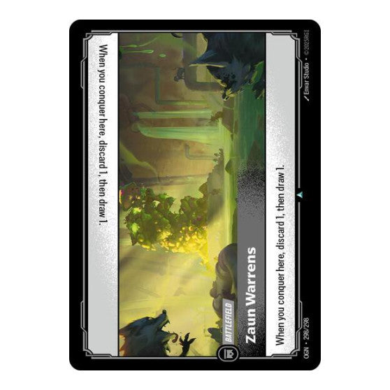 Zaun Warrens (OGN) #298/298 Uncommon (Near Mint) Origins Riftbound: League of Legends Trading Card Game: 2025