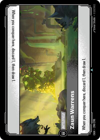 Zaun Warrens (OGN) #298/298 Uncommon (Near Mint) Origins Riftbound: League of Legends Trading Card Game: 2025