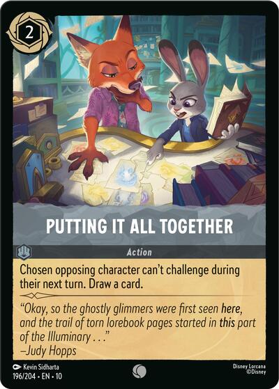 Putting It All Together (10) #196/204 Common (Near Mint) Whispers in the Well Disney Lorcana: 2025