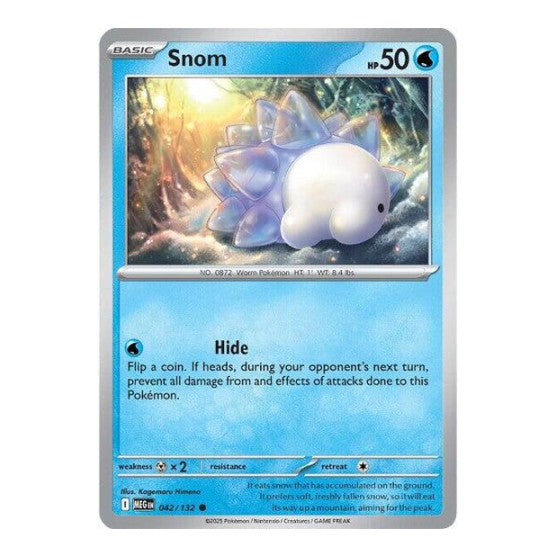 Snom (MEG) #042/132 Common (Reverse Holofoil Moderately Played) ME01: Mega Evolution Pokemon: 2025